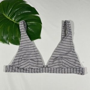 NEW Ripcurl [ XL ] Striped Reversible My Bikini‎ Top in Grey/Black
